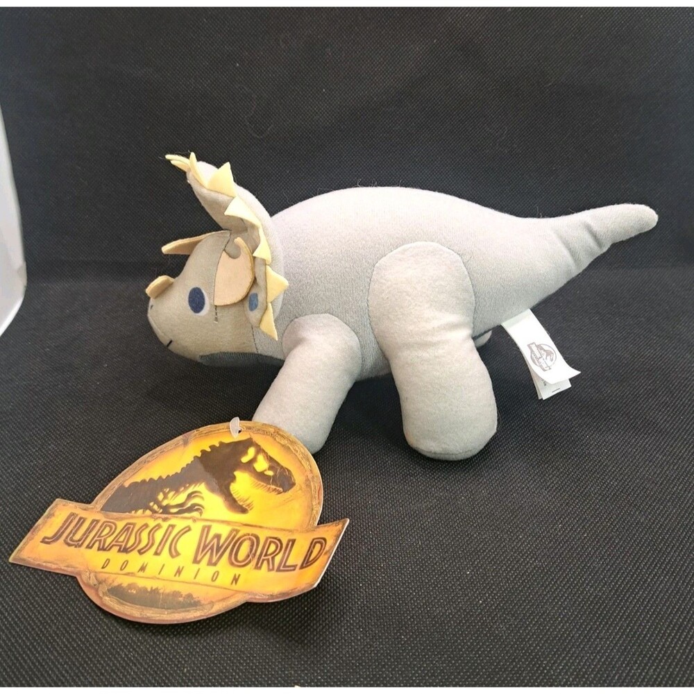 Jurassic World Dominion Triceratops Plush Toy Factory Dinosaur 9" NWT NEW Park